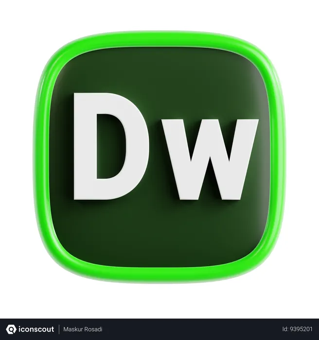 Free Adobe Dreamweaver  3D Icon