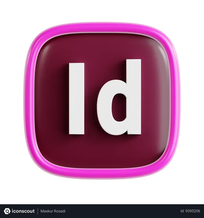 Free Adobe indesign  3D Icon