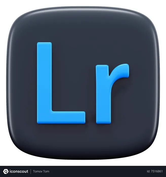 Free Adobe Lightroom Logo 3D Icon