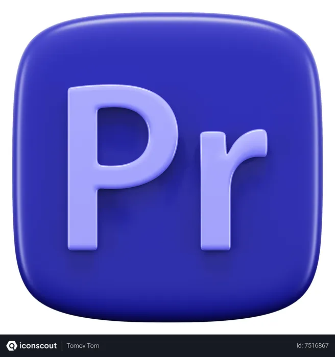 Free Adobe Premier Logo 3D Icon