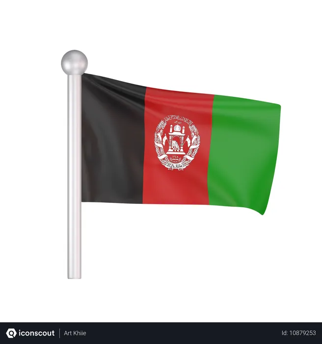 Free Afghanistan Flag  3D Icon