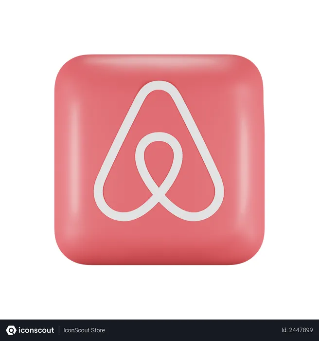 Free Airbnb Logo 3D Illustration