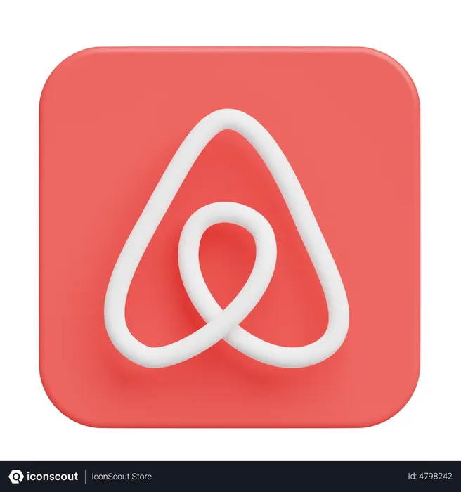 Free Airbnb Logo 3D Illustration