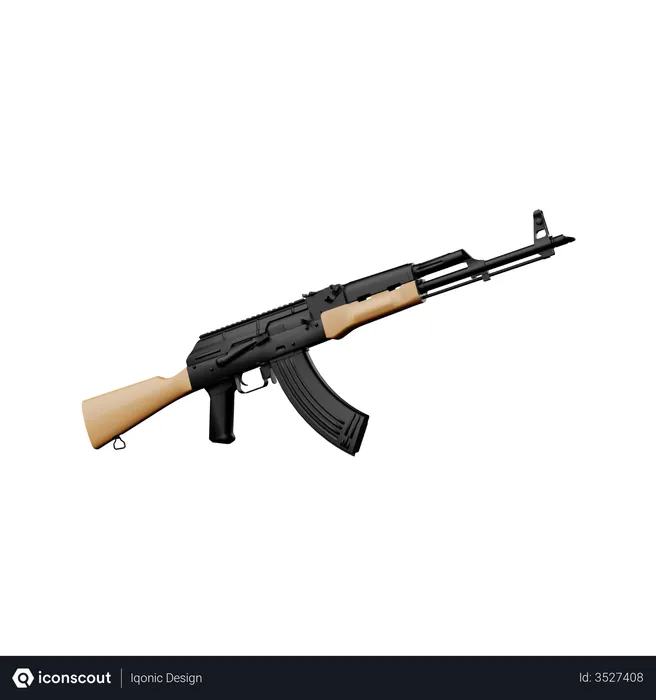 Free Ak 47  3D Illustration