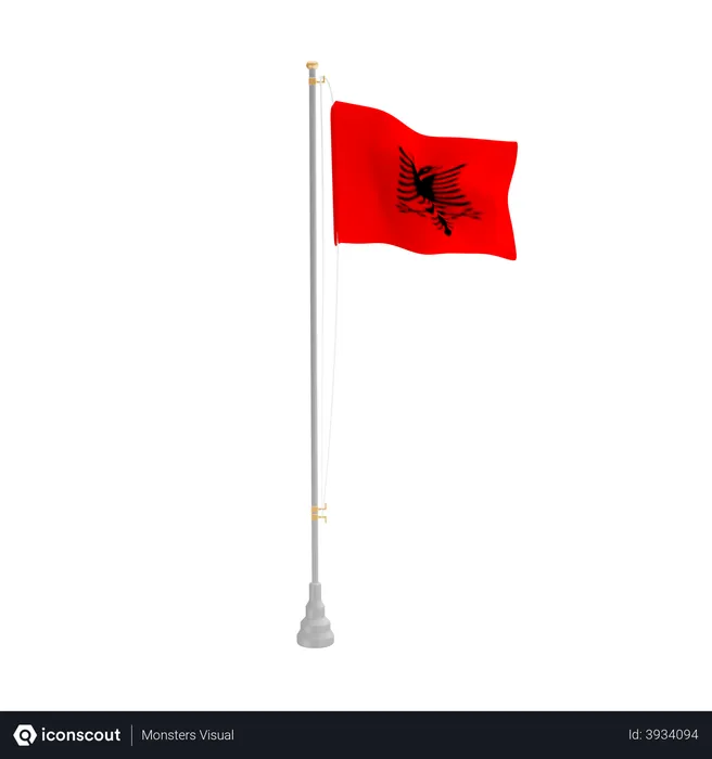 Free Albania Flag 3D Flag