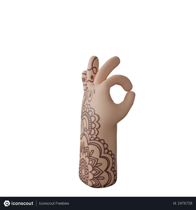 Free All okay gesture  3D Illustration