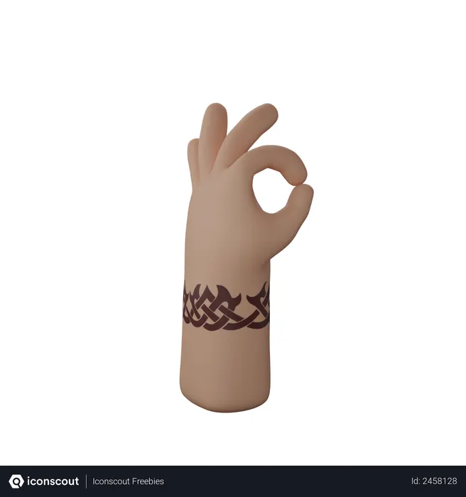 Free All okay gesture  3D Illustration