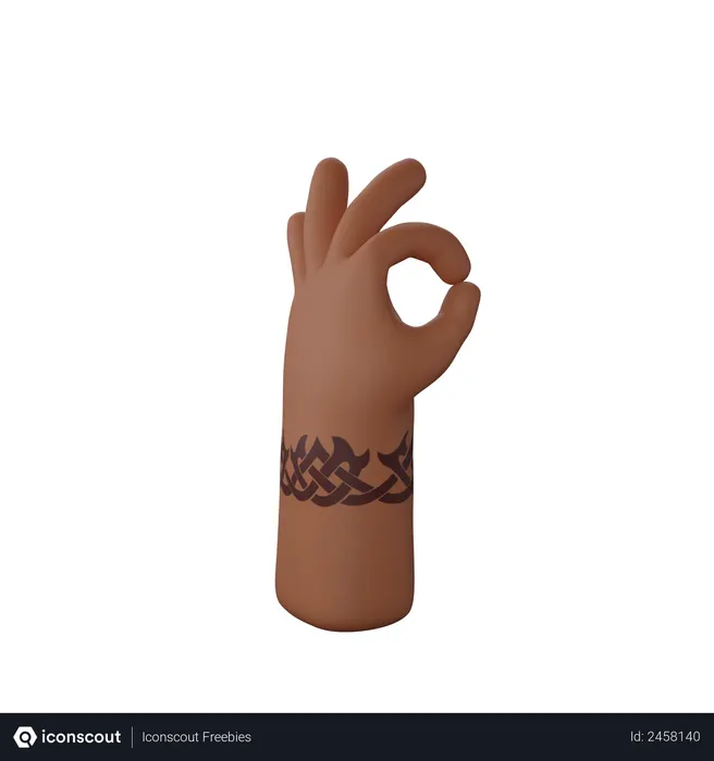 Free All okay gesture  3D Illustration