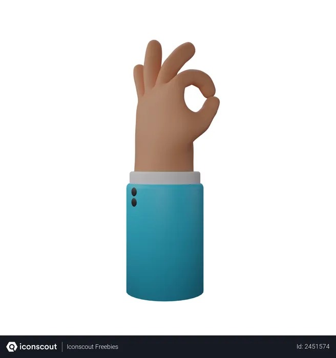 Free All okay hand gesture  3D Icon