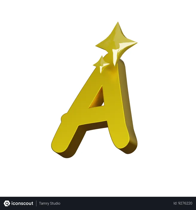 Free Alphabet A  3D Icon