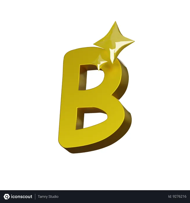 Free Alphabet B  3D Icon