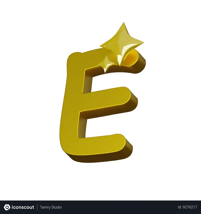 Free Alphabet E  3D Icon