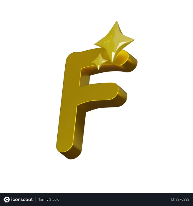 Free Alphabet F  3D Icon