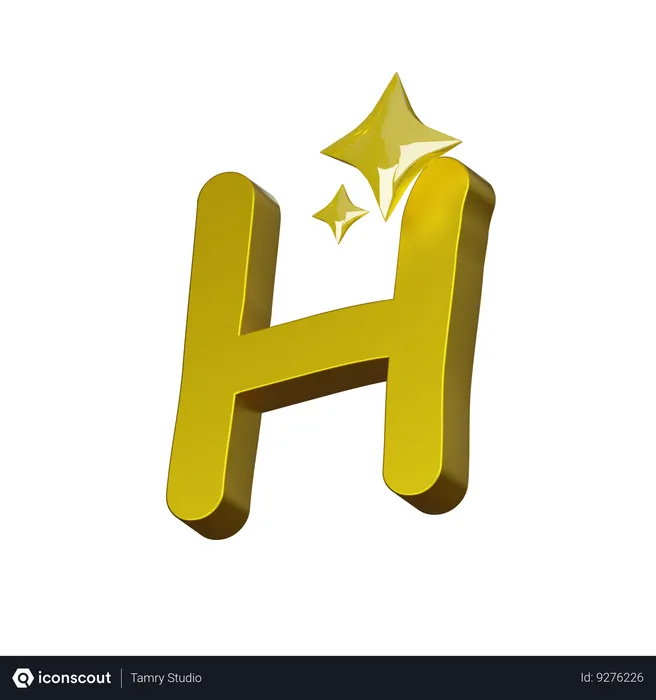 Free Alphabet H  3D Icon