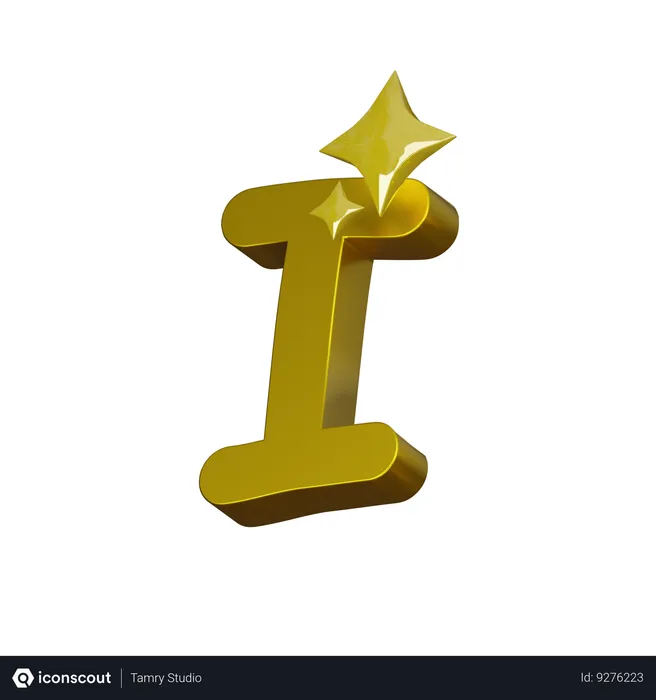 Free Alphabet I  3D Icon