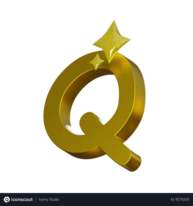 Free Alphabet Q  3D Icon