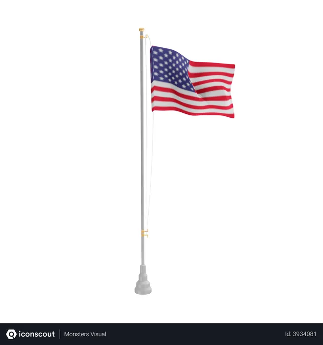 Free America Flag 3D Illustration