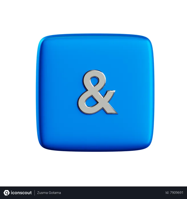 Free Ampersand Button Emoji 3D Icon