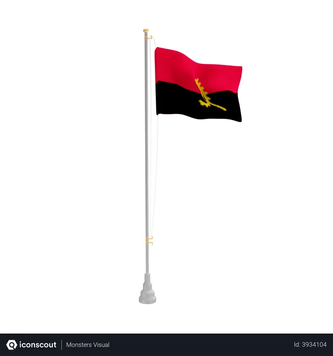 Free Angola Flag 3D Flag