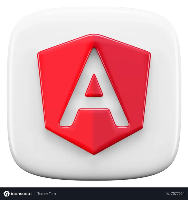Free AngularJS Logo 3D Icon