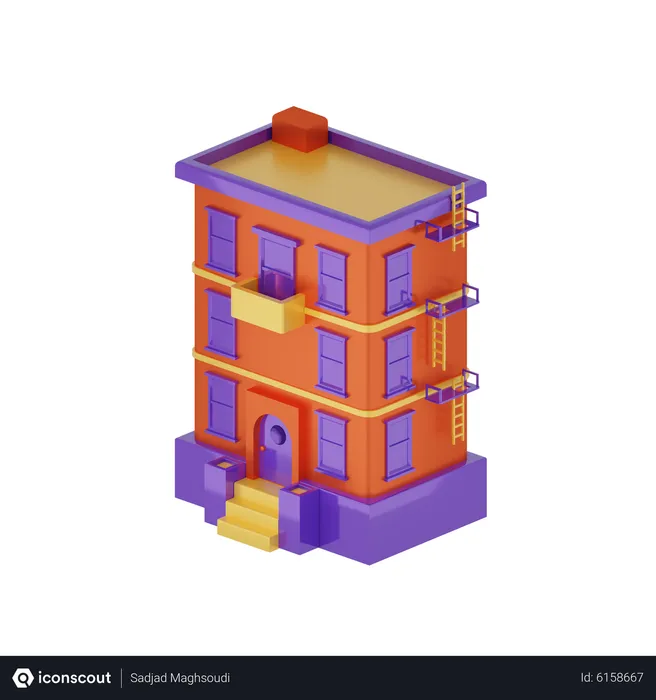 Free Apartment  3D Icon
