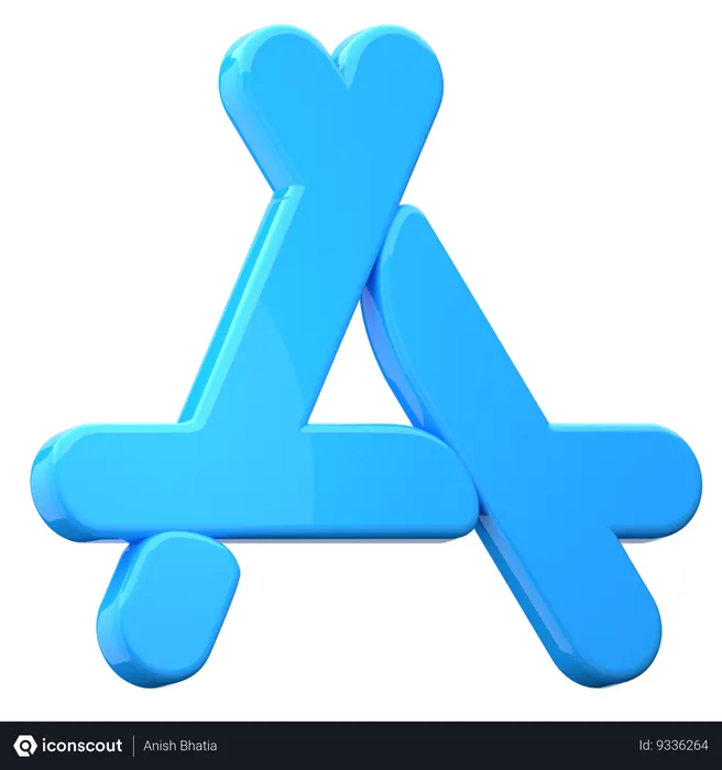 Free App store Logo 3D Icon