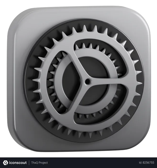 Free Logotipo do aplicativo de configurações da Apple  3D Icon