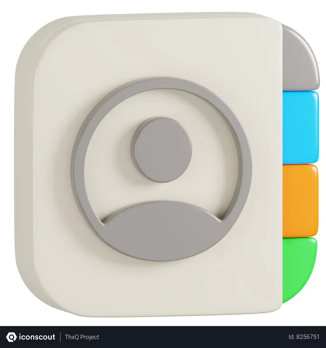 Free Apple Contacts Application  3D Icon