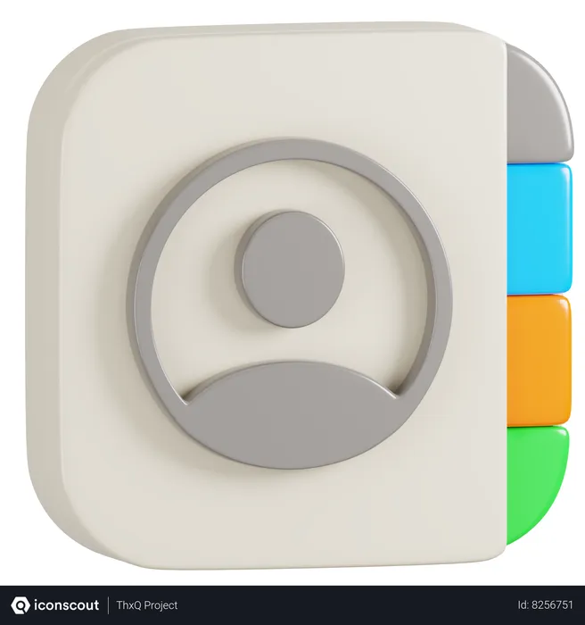 Free Apple Contacts Application Logo  3D Icon