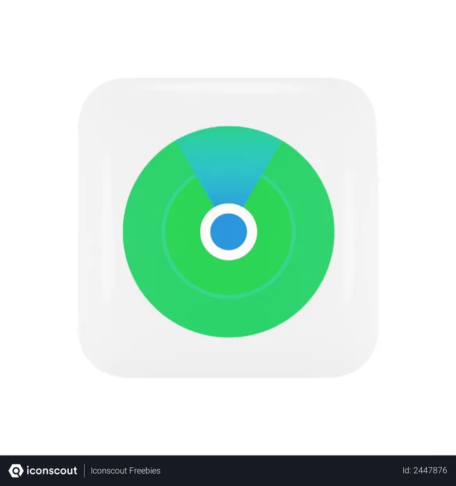 Free Apple Find My Application Logo 3D Logo