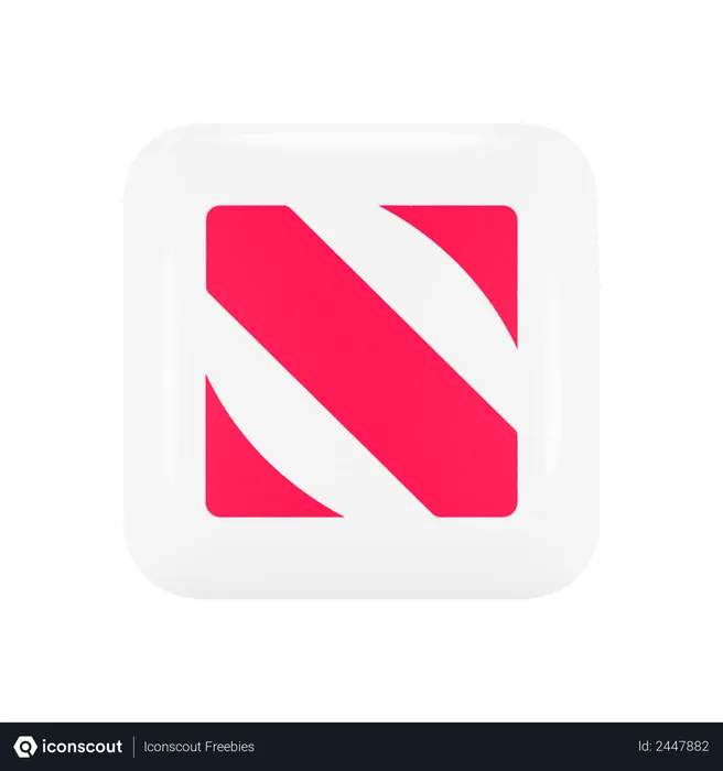 Free Apple News application Logo 3D Logo