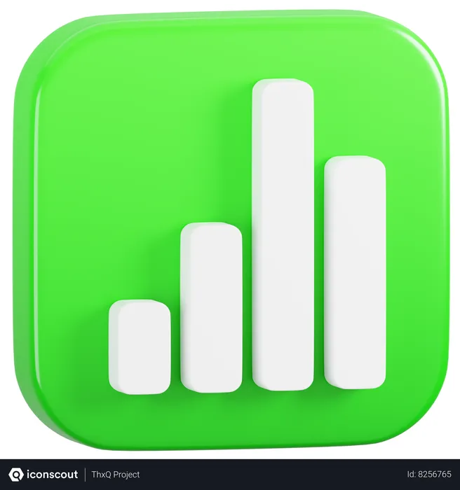 Free Apple Numbers Application Logo  3D Icon