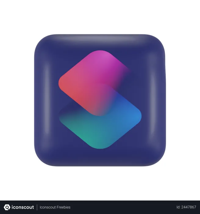 Free Apple Shortcuts Logo 3D Logo