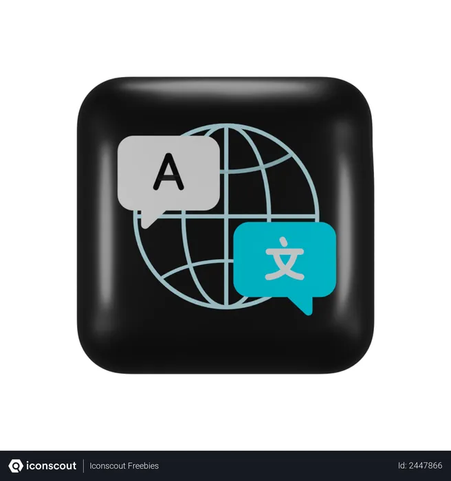 Free Apple Translate Application Logo 3D Logo