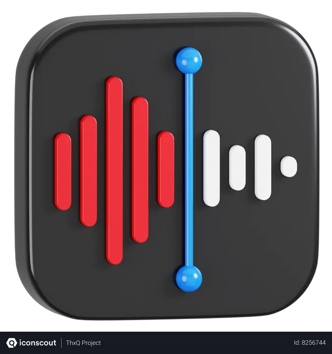 Free Apple Voice Memos Application Logo  3D Icon