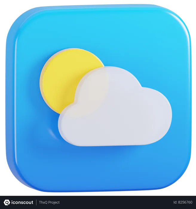 Free Apple Weather Application Logo  3D Icon