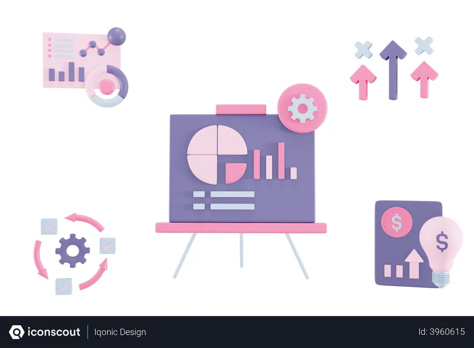 Free Apresentação de negócios  3D Icon