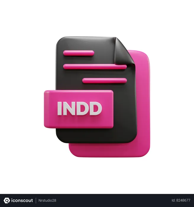 Free Archivo indd  3D Icon