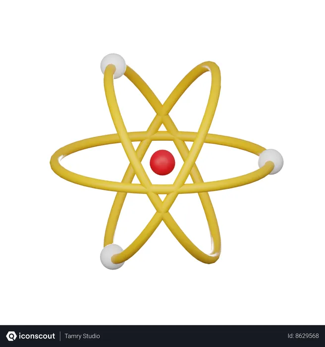 Free Atom  3D Icon