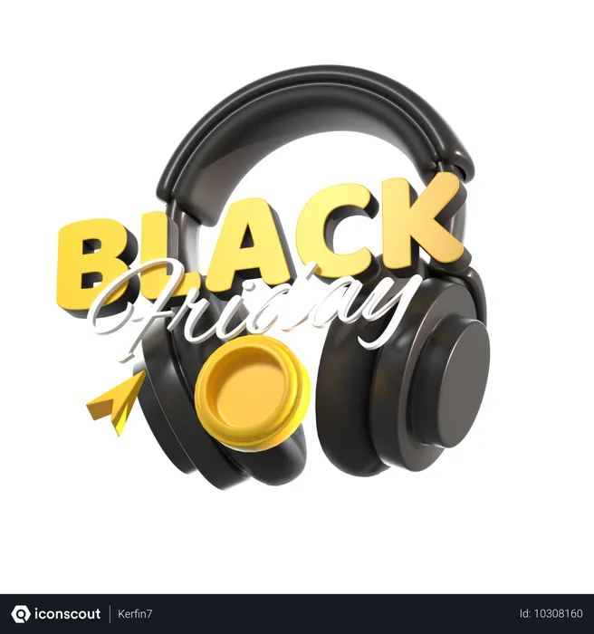 Free Auriculares para el viernes negro  3D Icon