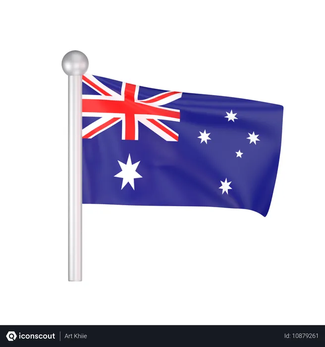 Free Australia Flag  3D Icon