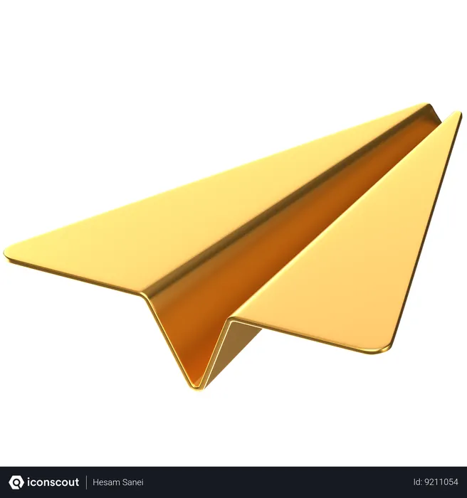Free Avião de papel  3D Icon