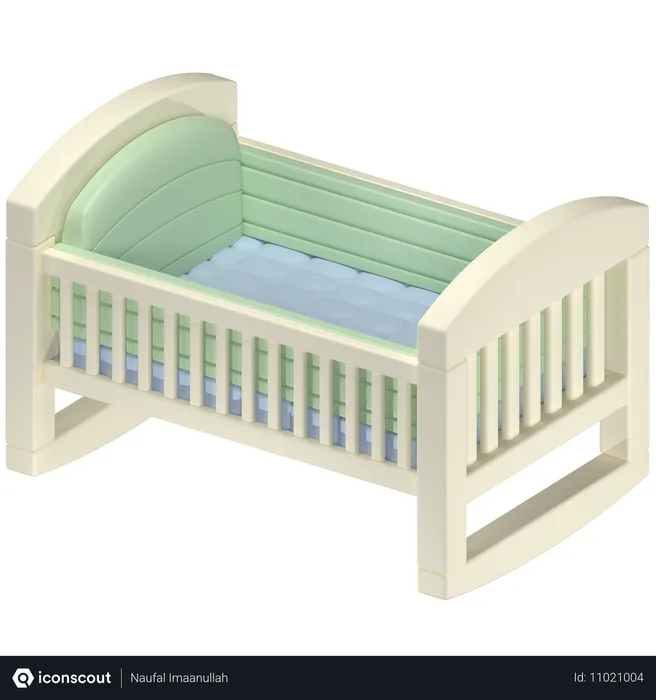 Free Baby Cot  3D Icon