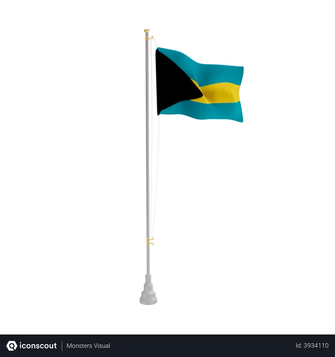 Free Bahama Flag 3D Flag