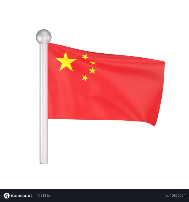 Free Bandeira chinesa  3D Icon
