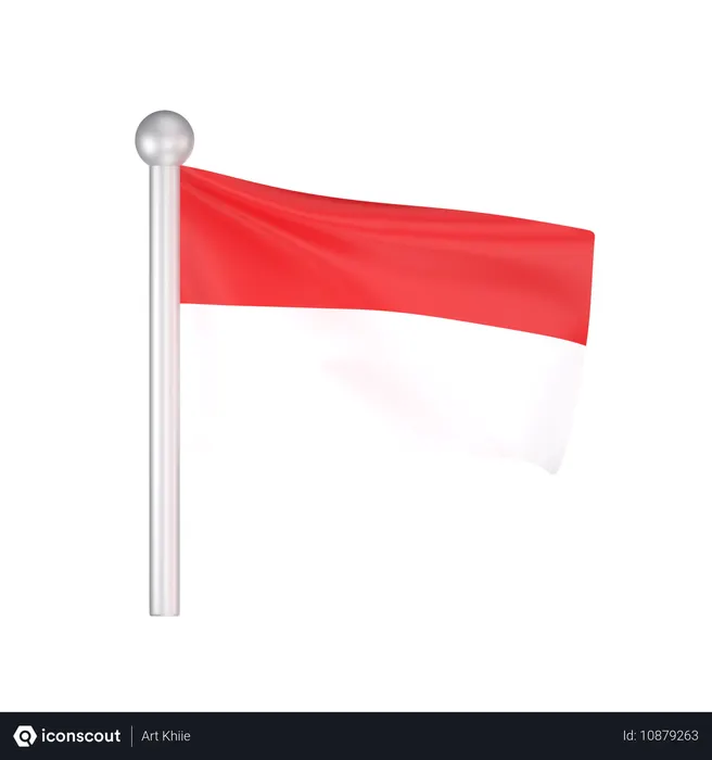 Free Bandeira da indonésia  3D Icon