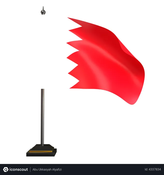 Free Bandeira do Bahrein Flag 3D Icon