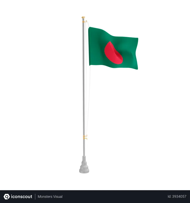 Free Bangladesh Flag 3D Flag