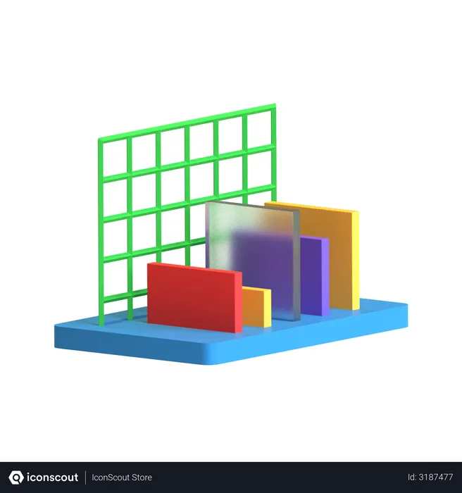 Free Bar Chart  3D Icon