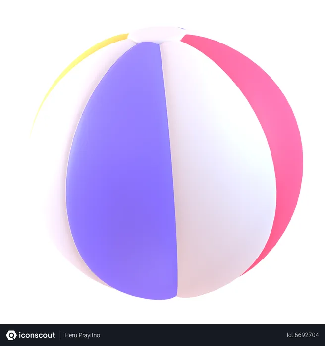 Free Beach Ball  3D Icon